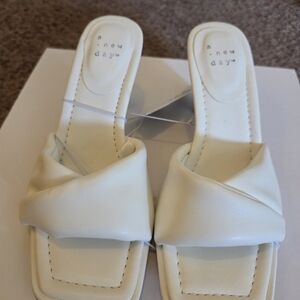 A New Day Women's White Sandals